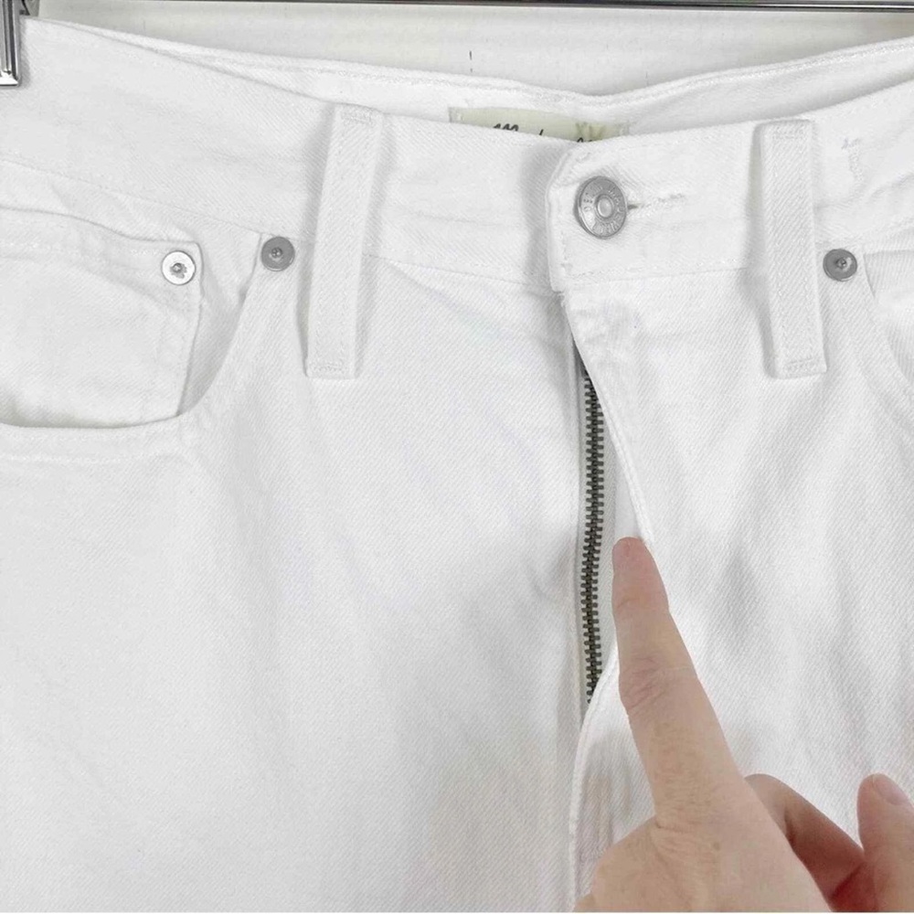 Madewell The High-Rise Slim Crop Boyjean White Denim Size 27 MSRP $128 - Picture 6 of 11